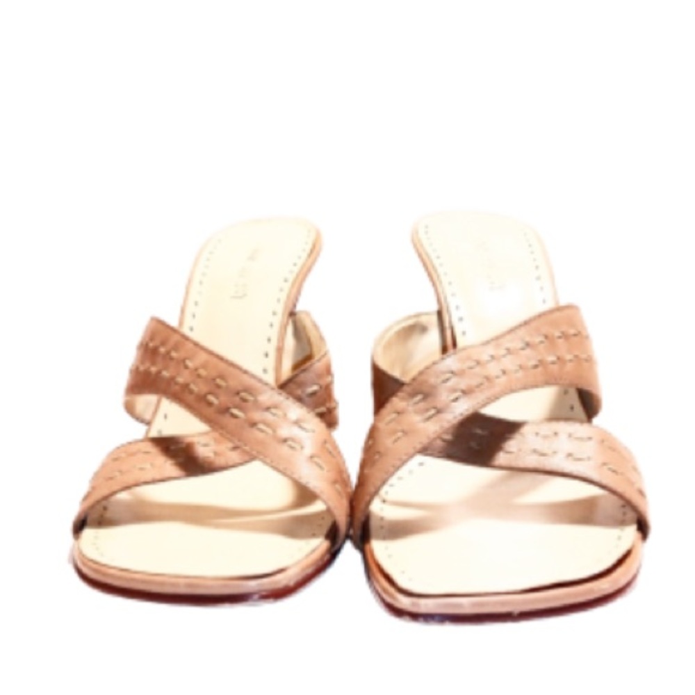 Nine West Cumberlando Leather Slide Heels - Picture 7 of 7